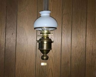 Vintage Wall Mounted Hurricane Oil Lamp