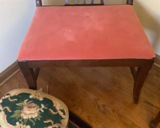 Vintage Vanity Stool Foot Rest