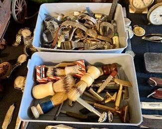 vintage safety razors and wrist watches