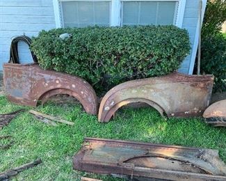 One pair roadster body panels one pair of extra truck bed side panels