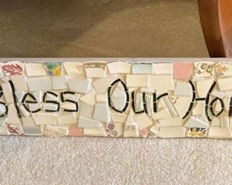 Mosaic "Bless Our Home"