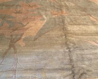 Extra-large Tibetan hand made wool rug - 10 feet x 14 feet