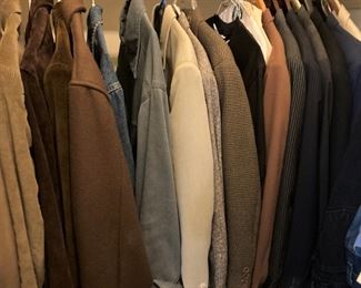 Men's clothes including several cashmere sports jackets
