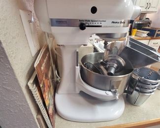 Kitchen aid mixer with all of the additional attachments included $75