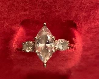 1 Carat Diamond Marquise 14K Gold Ring