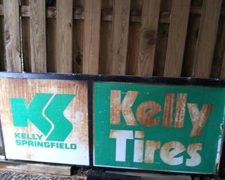 Vintage Kelly Tires Sign (3' x 7')