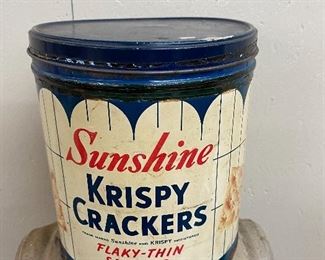 Old Sunshine Krispy Crackers Tin