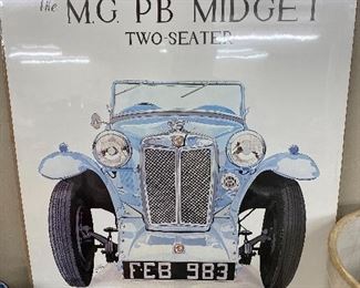 MG Midget Boarded Poster
