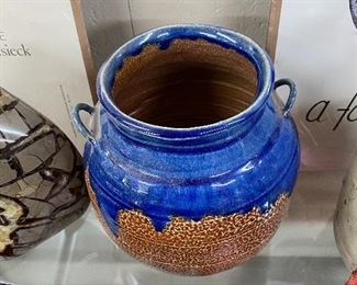Cobalt Drip Art Pottery