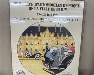 1984 Parisian Auto Rally Poster