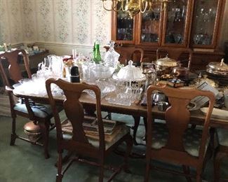 Dining room set Entire set table chairs cabinet server $400