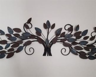 $50  Metal leaves wall hanging, about 36 inches wide