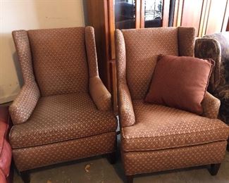 Walter E. Smithe tailored wing chairs