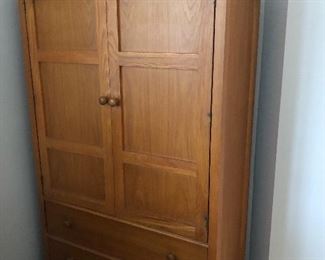 Thomasville Impressions wardrobe with 3 interior shelves over 2 drawers- perfect men's bedroom piece