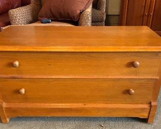 light oak cedar blanket chest