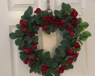 Valentine heart wreath