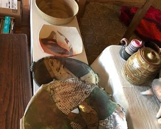 Studio Pottery by Judy Gregg.  Known for her pottery Studio in Ocean Beach, also cups by Schacter (as seen in The Marks project)
