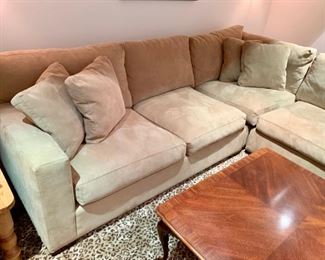 72. Crate and Barrel 4 pc Sectional (142" x 114" x 45" x 35"h)