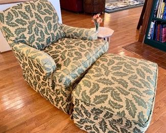 Chair and ottoman by Jessica Charles