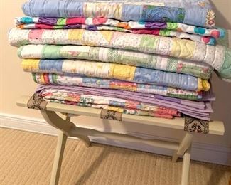 Many smaller handmade quilts for children/babies