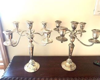 Sterling (weighted) candelabras by Alvin