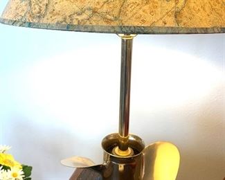 Brass propeller lamp