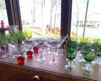Lots of glassware and stemware