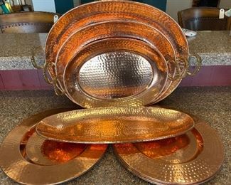 Copper platters & plates