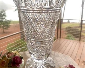 Waterford crystal 10” vase