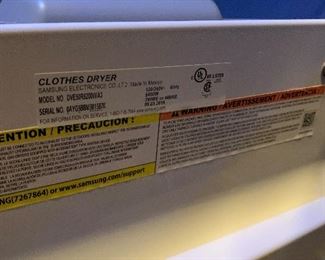 $875~ 2019 SAMSUNG WASHER AND ELECTRIC DRYER 