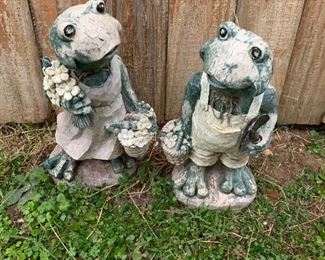 $30- Pair of resin frogs 