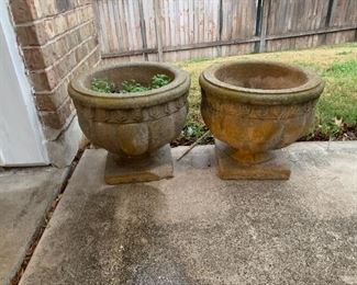 $38- each concrete planter 