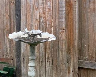 $58- Rustic Metal bird bath 