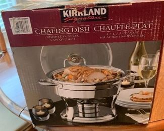 $15-  SILVERPLATE CHAFING DISH IN A BOX 