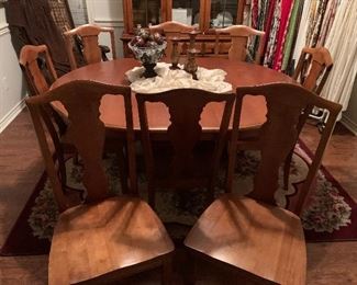 $775~ OBO ~ SET OF EIGHT SOLID WOODEN CHAIRS 