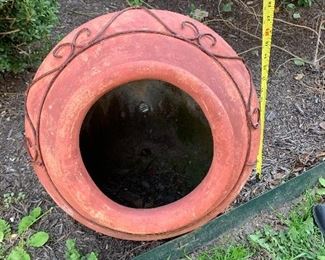 $58~ LARGE TERRA- COTTA POT 