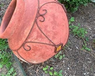 $58~ LARGE TERRA- COTTA POT 