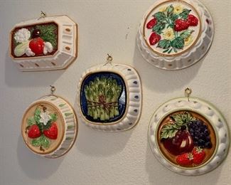 $10 each ( five available) Towel co. Gailstyn Sutton hand painted jello molds