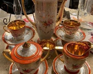 $215~ GORGEOUS CHOCOLATE SET WITH 24 CARATE EMBELLISHMENTS 