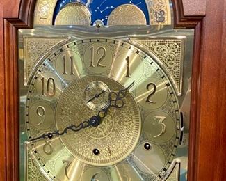 Lot 5000. $900.00 Like New Howard Miller Grandfather Clock. Beautiful wood grain. keeping great  time. This is Model 610-451 with Movement: 354044J.  Howard Miller Clocks are some of the best on the market.  Heirloom quality. Incomparable workmanship, unsurpassed quality and a quest for perfection. It’s what Howard C. Miller insisted on when he founded the company back in 1926. Howard Miller clocks offer Quality, Selection and Value.  24" W  x  84" H  x 14.5" D