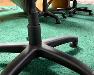 Lot 5003 $50 .00  Black Leather Look Office Executive Chair 26"W x 46" H x 19"seat height w/adjustable seat