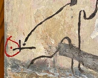 Lot 5004 $2,100.00  Zhou Brothers Abstract Original Art. 1990 Mixed media on canvas, measures 50" H x 72" W.  Signed by both Brothers. This piece is classic Zhou Brothers style. Check out information at https://www.zhoubrothers.com/.  The Zhou Brothers are Chinese contemporary artists ShanZuo and DaHuang Zhou. ShanZuo was born in Nanning, Guangxi Province, China in 1952 and DaHuang was born in Wuming, Guangxi Province, China in 1957. They were both educated and trained in China and together they started their art career in 1973 and have been working collaboratively since. The Zhou Brothers moved to the United States in 1986 after having been at the cutting edge of the contemporary art movement in China in the 70’s and 80’s. The internationally acclaimed Zhou B Art Center is located in Chicago's Bridgeport Neighborhood. Check out info at https://www.zhoubartcenter.com/zhou-b-art-center.html