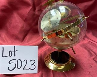 Lot 5023. $125.00 Firm.  Vintage Huger Sputnik Globe Gold Barometer Weather Station West Germany 1958 MCM. This is an authentic weather station shaped like the Sputnik that Russia launched in 1957.  Just sold this exact piece on eBay Buy It Now.