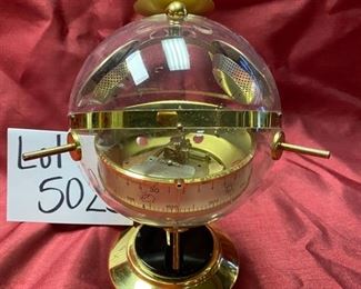 Lot 5023. $125.00 Firm.  Vintage Huger Sputnik Globe Gold Barometer Weather Station West Germany 1958 MCM. This is an authentic weather station shaped like the Sputnik that Russia launched in 1957.  Just sold this exact piece on eBay Buy It Now.