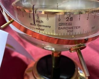 Lot 5023. $125.00 Firm.  Vintage Huger Sputnik Globe Gold Barometer Weather Station West Germany 1958 MCM. This is an authentic weather station shaped like the Sputnik that Russia launched in 1957.  Just sold this exact piece on eBay Buy It Now.