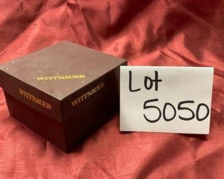 Lot 5050. $84.00 Vintage New Wittnauer Womens Black band watch, in box  (was $148.00)