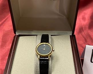 Lot 5051. $84.00  Vintage New Mens black lizard grain bank Wittnauer Watch. Made in Austria.  Was $148.00