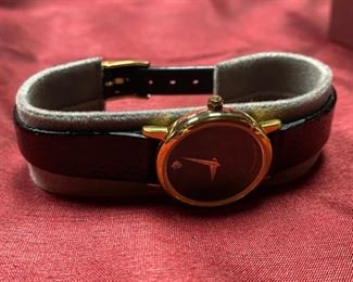 Lot 5050. $84.00 Vintage New Wittnauer Womens Black band watch, in box  (was $148.00)