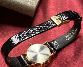 Lot 5050. $84.00 Vintage New Wittnauer Womens Black band watch, in box  (was $148.00)