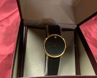 Lot 5051. $84.00  Vintage New Mens black lizard grain bank Wittnauer Watch. Made in Austria.  Was $148.00